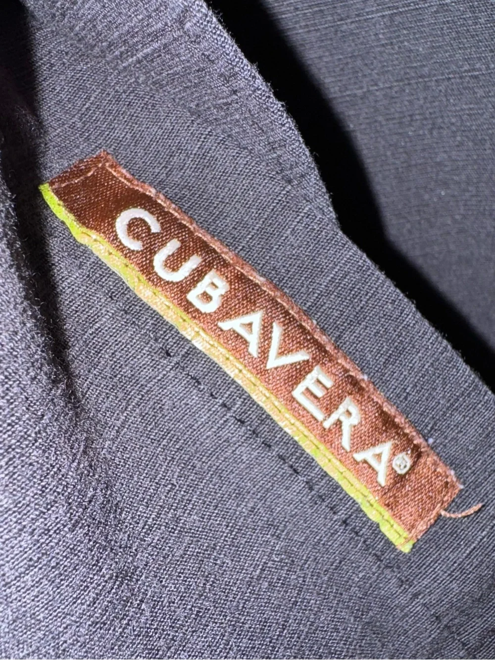 Vintage Cubavera Men's L Black Button-Up Shirt Pockets Embroidered Cars Graphic